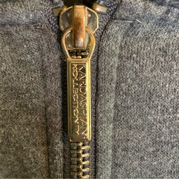 Kardashian Kollection KDoll gray logo zip up jacket size S - Picture 10 of 11